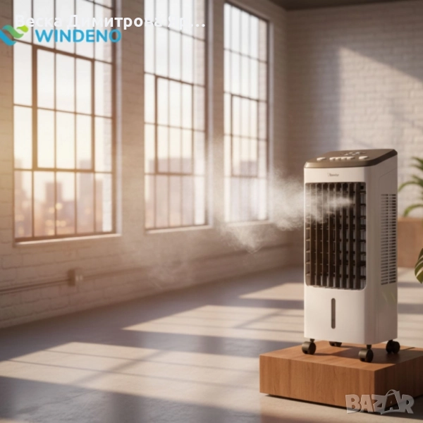 ЛИКВИДАЦИЯ WINDENO 2-в-1 Въздушен охладител и овлажнител – 23 x 22 x 52 cm , снимка 1