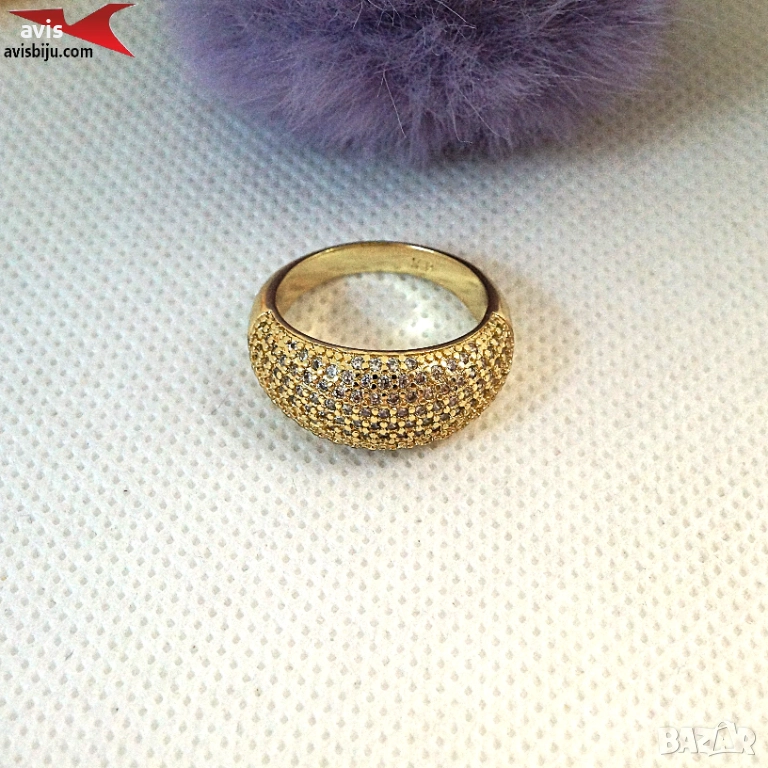 Пръстен с 14К златно покритие 224825, снимка 1