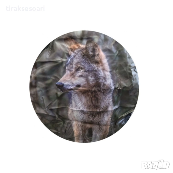 Калъф за резервна гума ВЪЛК 15 цола – еко кожа, за джипове, снимка 1