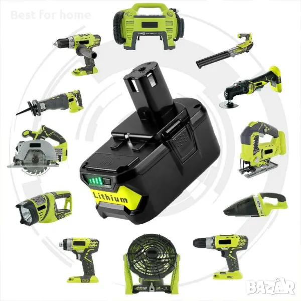 Батерия за Ryobi 18-Volt ONE+ 5 000mAh Li ion, снимка 1
