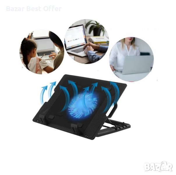 Охладителна подложка за лаптоп с високо повдигане COOLERPAD, снимка 1