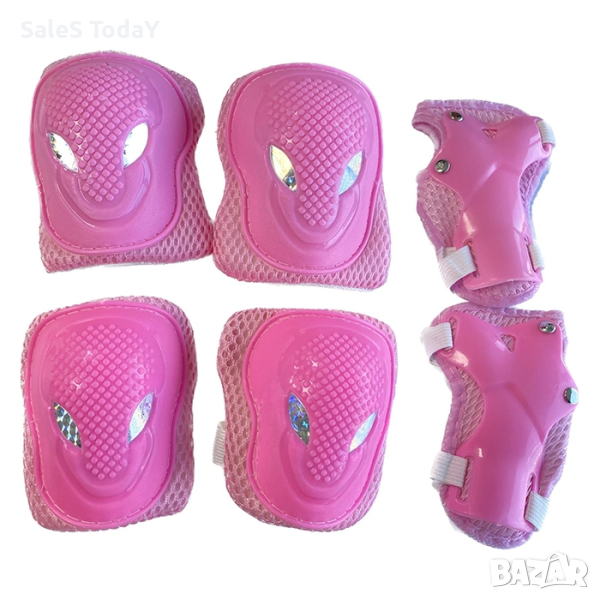 Детски наколенки, протектори, розови, снимка 1
