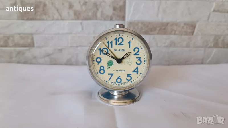 Стар часовник / будилник - СЛАВА / SLAVA - Made in USSR - 1970г., снимка 1