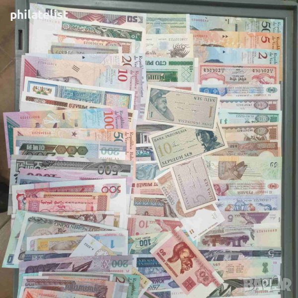 Пакет от различни 1000 банкноти цял свят, снимка 1