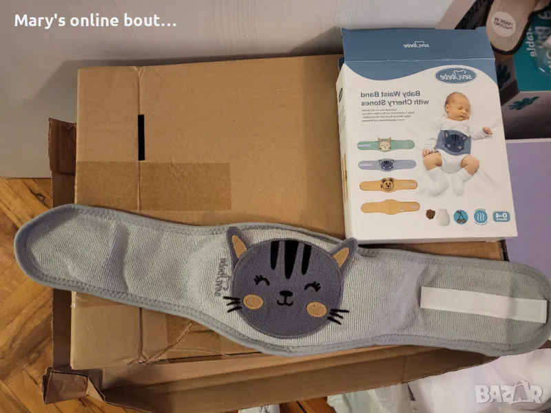 Бебешко коланче с черешови костилки против колики, снимка 1