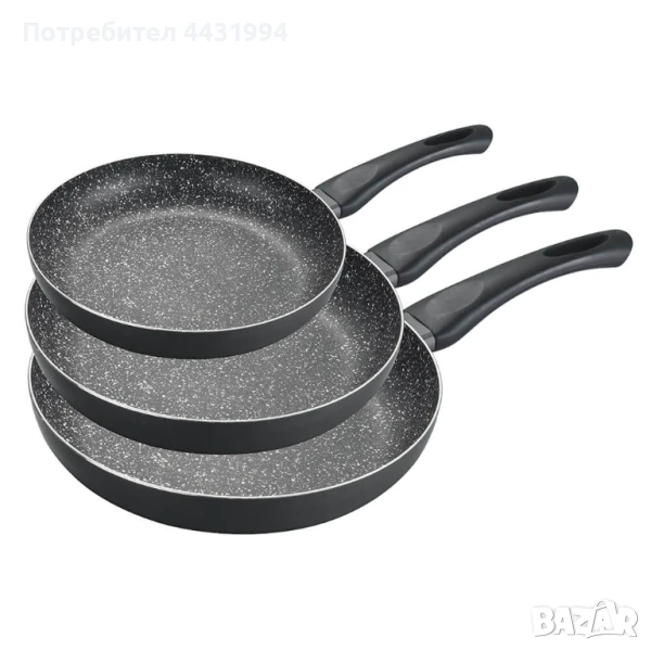 Тигани комплект MR-3468 NEW 20x4cm, 24x4.5cm, 28x5cm, снимка 1