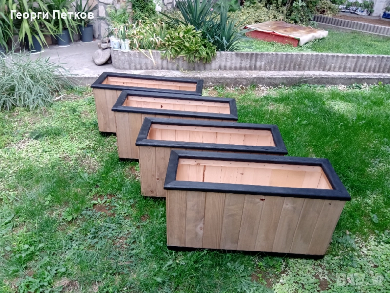 Дървена декоративна Кашпа-82х30х47см., снимка 1