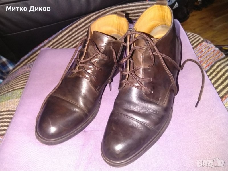 Ginno Rossi маркови обувки боти естествена кожа №41 стелка 26см, снимка 1