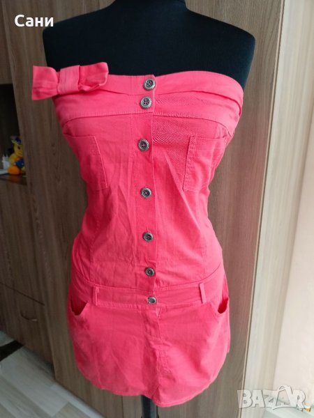 Рокля цвят корал, снимка 1