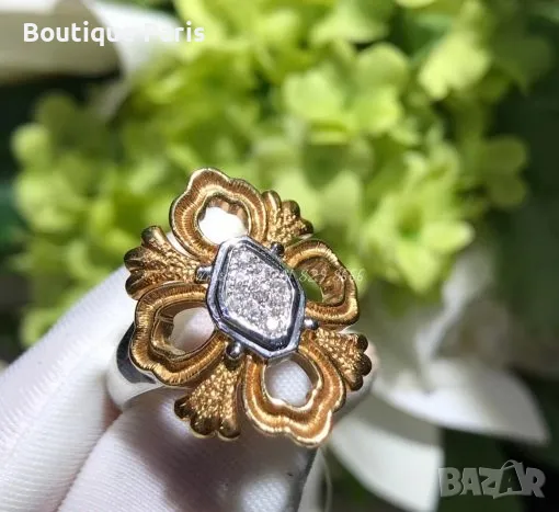 Buccellati пръстен с мойсанит, снимка 1