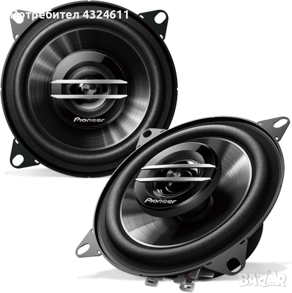 Колонки за автомобил, Pioneer TS-G1020S, 4″ 2-лентов, 210 W макс. / 30 W RMS, 4 Ω, Coaxial, 1 двойка, снимка 1