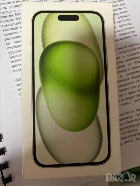 iPhone 15 128 GB цвят мента в гаранция до 5.12, снимка 1