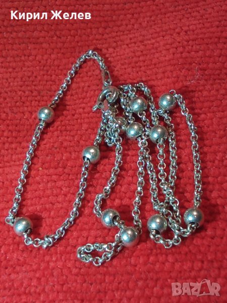 ПОСРЕБРЕНО ИТАЛИАНСКО НЕЖНО ФЕШЪН АРТ КОЛИЕ от БЛАГОРОДНА НЕРЪЖДАЕМА СТОМАНА 40233, снимка 1