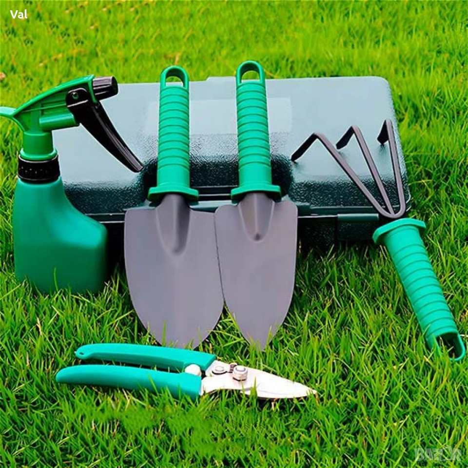 Комплект градински инструменти 5 в 1 с куфар – всичко необходимо за засаждане и поддръжка, снимка 1