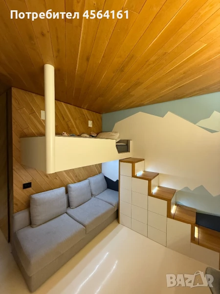 Продавам дизайнерски комплект за детска стая- легло, диван, шкаф стълба, снимка 1