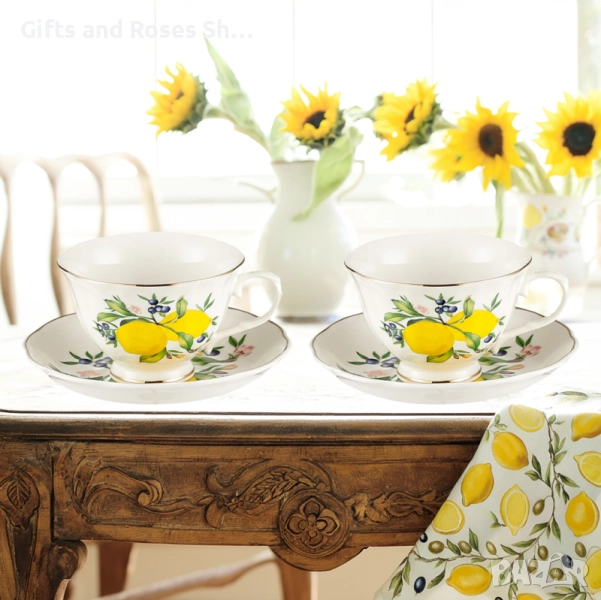 Нови модели чаши за капучино или чай с плодчета - двойки, снимка 1