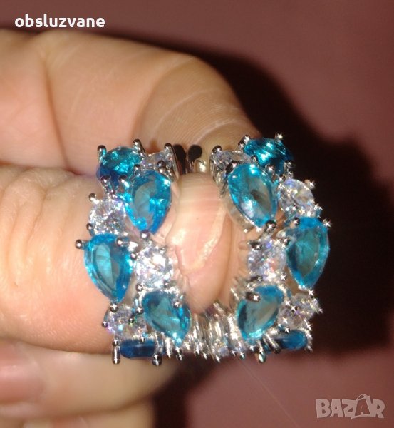 Модни обеци-халки Лизетх, снимка 1