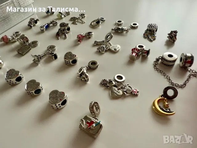 Талисмани подходящи за гривни Пандора - Посребрени от сребро 925, снимка 6 - Гривни - 49323334