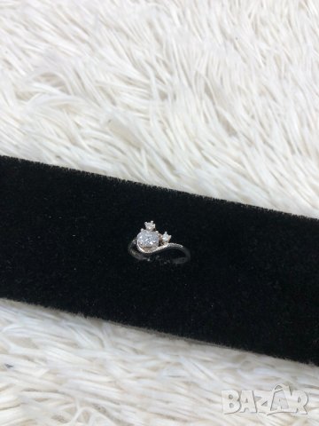 Сребърен пръстен с цирконий сребро проба 925 02, снимка 1 - Пръстени - 43172423