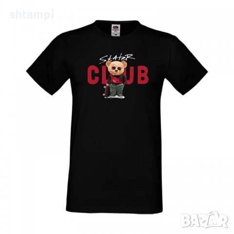 Мъжка тениска bear Skater CLUB, Мече,Меченце,Животно, Играчка,Изненада,Подарък,Повод,, снимка 2 - Тениски - 37294065