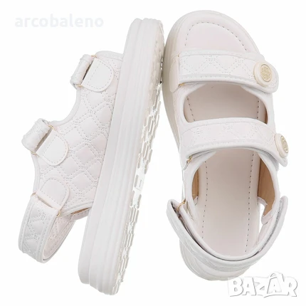 Дамски сандали на танкетка, 3цвята , снимка 7 - Сандали - 50579245