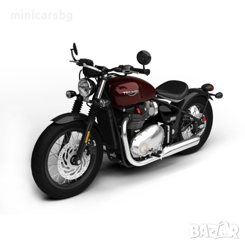 1:18 Метални мотори: Triumph Bonneville Bobber, снимка 3 - Колекции - 44857805