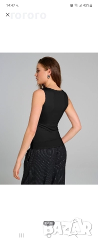 черен топ, снимка 2 - Корсети, бюстиета, топове - 51847381