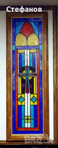 Витражно пано с LED осветление, техника "Тифани", снимка 3 - Декорация за дома - 53388616
