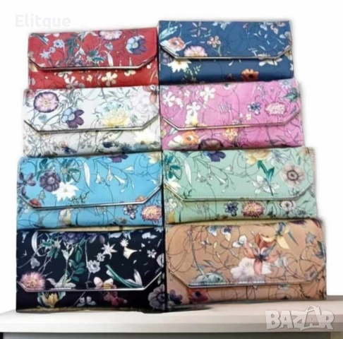 Дамски цветен  клъч свежо лятно настроение, снимка 2 - Портфейли, портмонета - 52854727