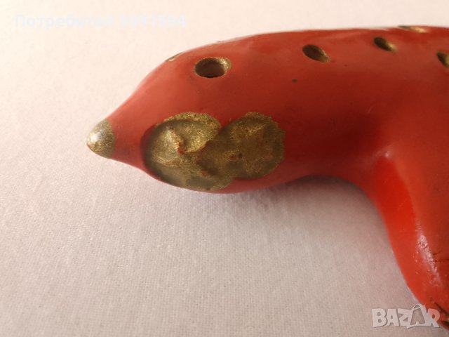 Стара керамична свирка лукарина леко е пукната но свири , снимка 7 - Антикварни и старинни предмети - 43955816