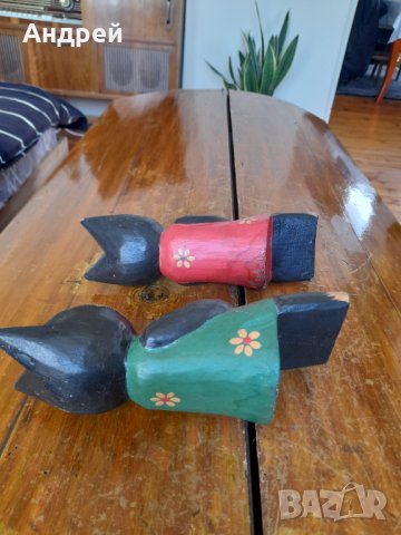 Дървени фигурки котки, снимка 6 - Други ценни предмети - 40603700