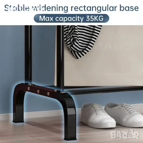 Подсилен Двоен Железен Щендер за Дрехи и Обувки , Стабилна Желязна Конструкция до 50кг натоварване , снимка 3 - Други - 48374917