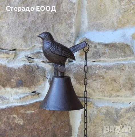 ЧУГУНЕНА КАМБАНА С ВЕРИГА, снимка 4 - Декорация за дома - 47692685