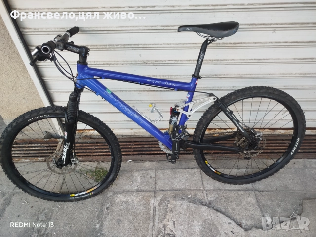 26 цола алуминиев велосипед колело, хидравлични спирачки, 27 скорости Shimano deore xt 