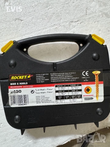 Комплект винтове за дърво Rocket Bois & Agglo – 430 бр. – с връх тип 17, снимка 2 - Железария - 50617564