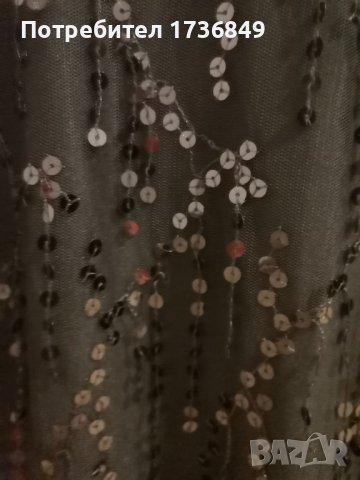 Черна рокля с пайети , снимка 3 - Рокли - 43717165