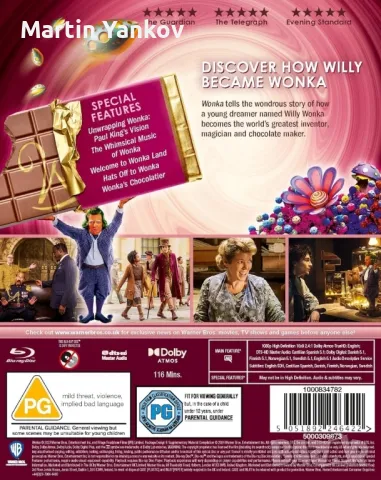 Wonka blu ray Уонка блу рей филм, снимка 3 - Приключенски - 48893324