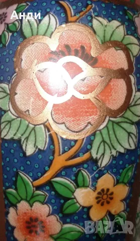 Малка порцеланова китайска ваза с печат, снимка 7 - Вази - 41954713