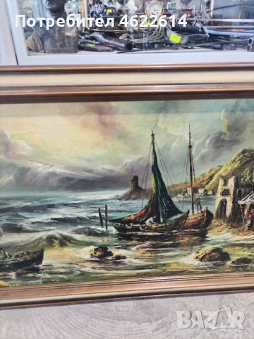 КРАСИВА АВТОРСКА КАРТИНА МАСЛЕНИ БОИ ВЪРХУ ПЛАТНО , снимка 4 - Картини - 53117754