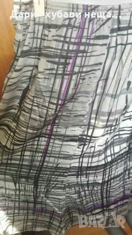 Пола в сиво и лила, от сатениран памук, с подплата🍀❤2XL,3XL❤🍀арт.4333, снимка 3 - Поли - 37098265