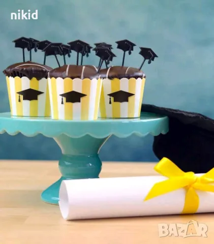 Тога завършване Абитуриент бал шапка самозаепващ стикер лепенка лепенки стикери декор украса, снимка 4 - Други - 50354134