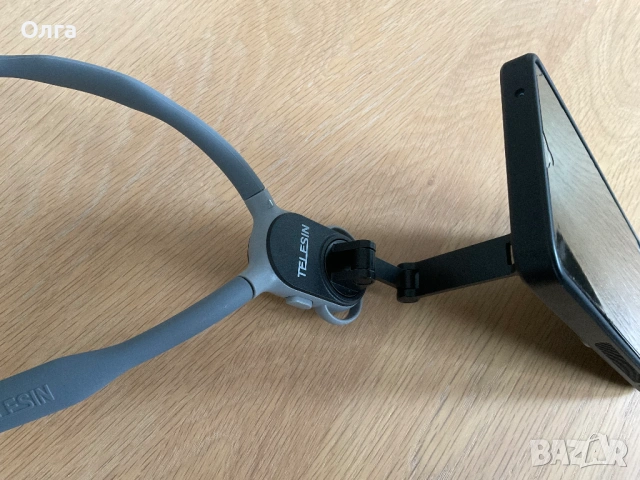 TELESIN Магнитна стойка/ маунт за врат за телефони/ neck mount за POV/Vlog video, снимка 3 - Селфи стикове, аксесоари - 53559372