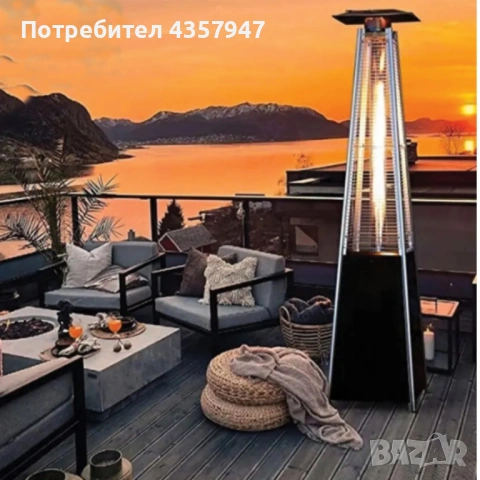 🔥 Газов отоплител тип „чадър“ 13 kW – външен, с калъф, готов за употреба, снимка 4 - Друга електроника - 53155700