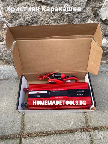 Инвертор на напрежение, UKC, 12V / 220V, мощност 2000W, снимка 5 - Други инструменти - 40198634