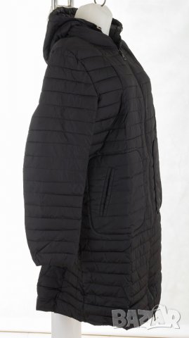 Дълго ватирано черно дамско яке марка Tantra - XL/2XL, снимка 2 - Якета - 29019686