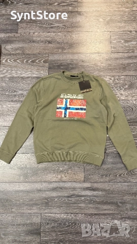 Мъжка блуза, 90% памук, 10% полиестер, зелена, L, снимка 2 - Блузи - 52743697