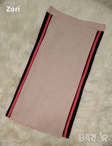 ИЗКЛЮЧИТЕЛНО КРАСИВА блестяща пола фино плетиво 