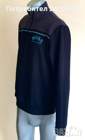 Hugo Boss  Half Zip Sweatshirt Mens Size M / L   ОРИГИНАЛ! Мъжкa Блуза - Суитшърт!, снимка 7 - Спортни дрехи, екипи - 52308401