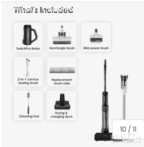 Прахосмукачка за мокро и сухо почистване Tineco FLOOR ONE SWITCH S6, снимка 9 - Прахосмукачки - 52265118