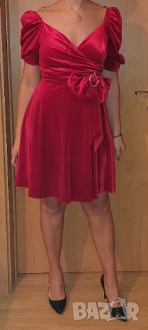 Официална рокля от кадифе Fervente , снимка 2 - Рокли - 43612997